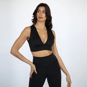 MICHI FLARE LONGLINE SPORTS BRA BLACK XS